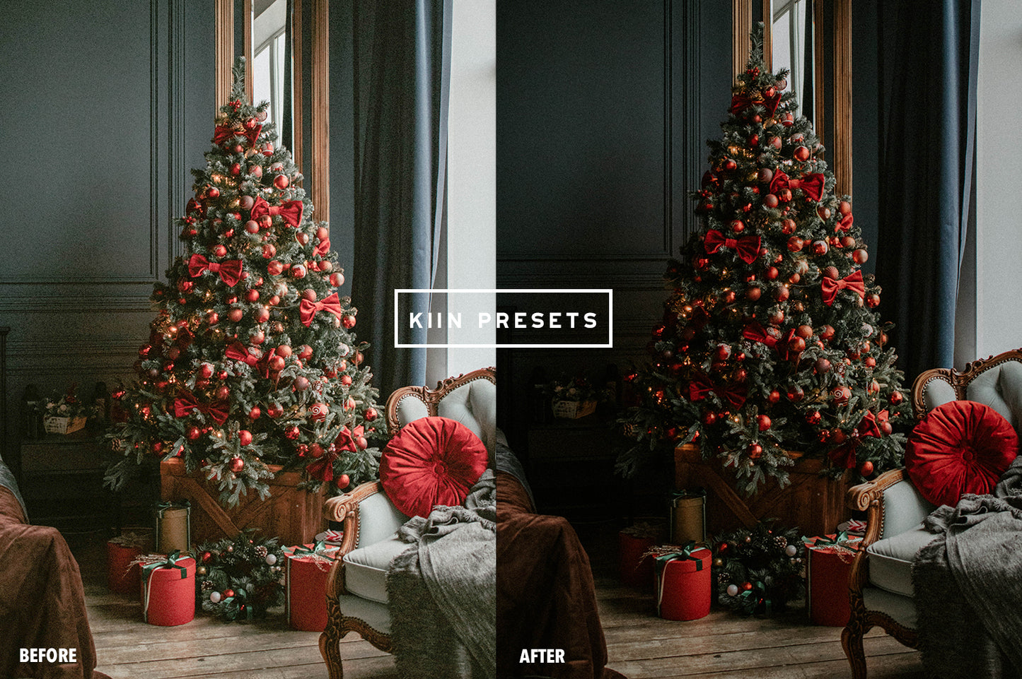 10 HOLLY CHRISTMAS LIGHTROOM MOBILE & DESKTOP PRESETS