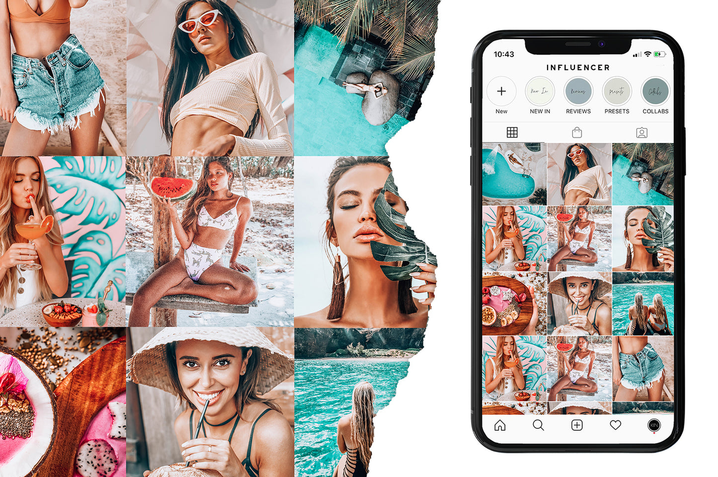 12 INFLUENCER LIGHTROOM MOBILE PRESETS