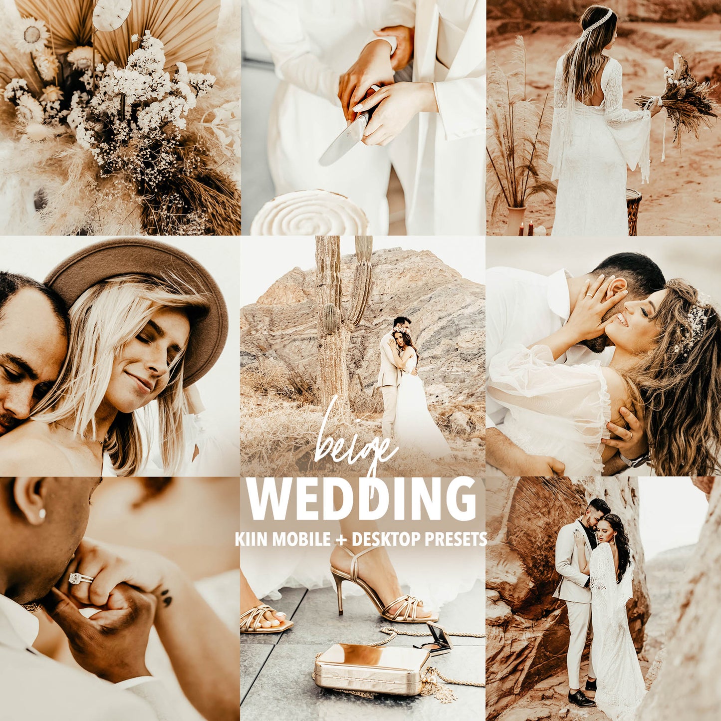 10 BEIGE WEDDING LIGHTROOM MOBILE & DESKTOP PRESETS
