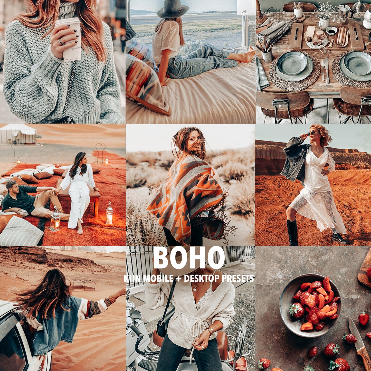 10 BOHO LIGHTROOM MOBILE & DESKTOP PRESETS