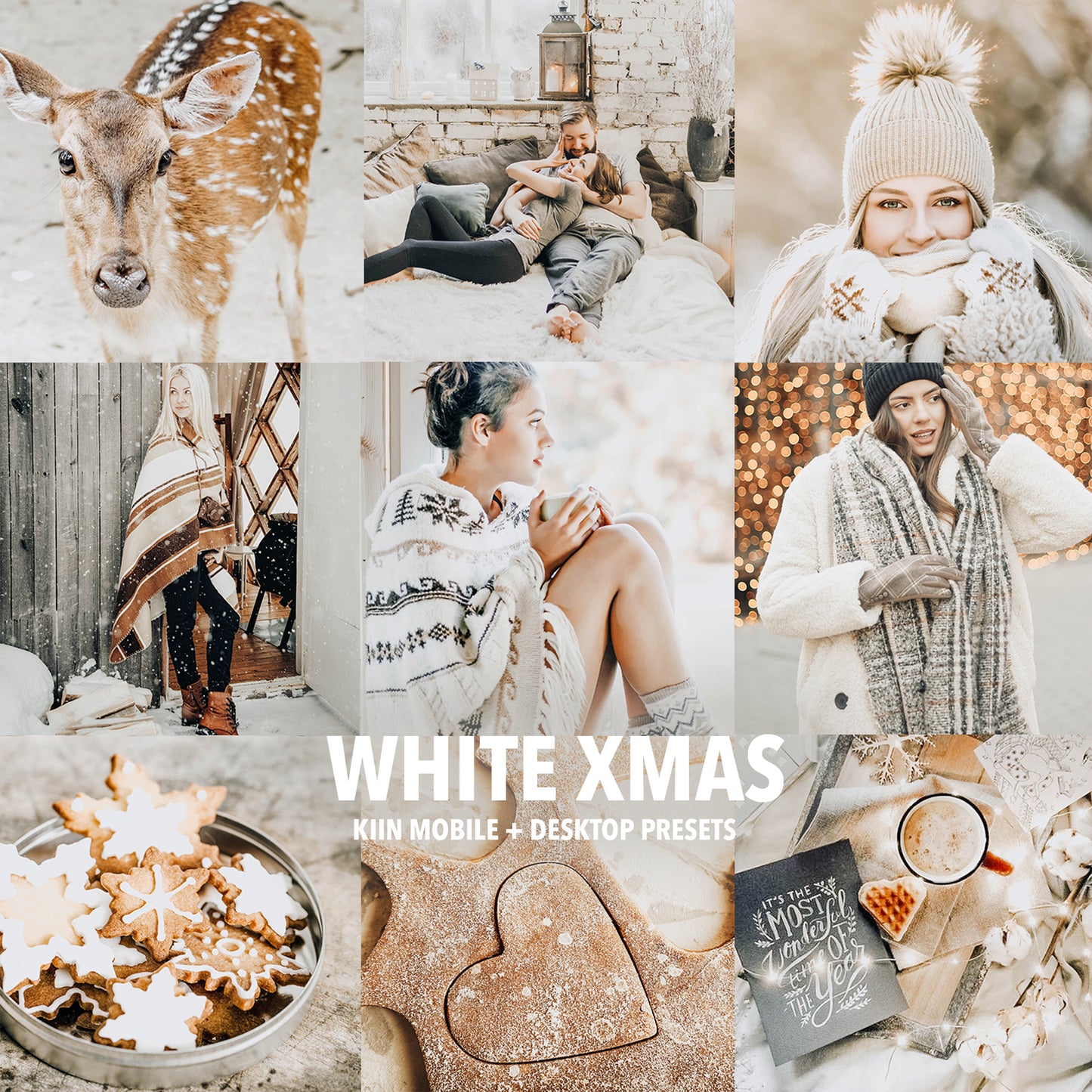 10 WHITE XMAS LIGHTROOM MOBILE & DESKTOP PRESETS