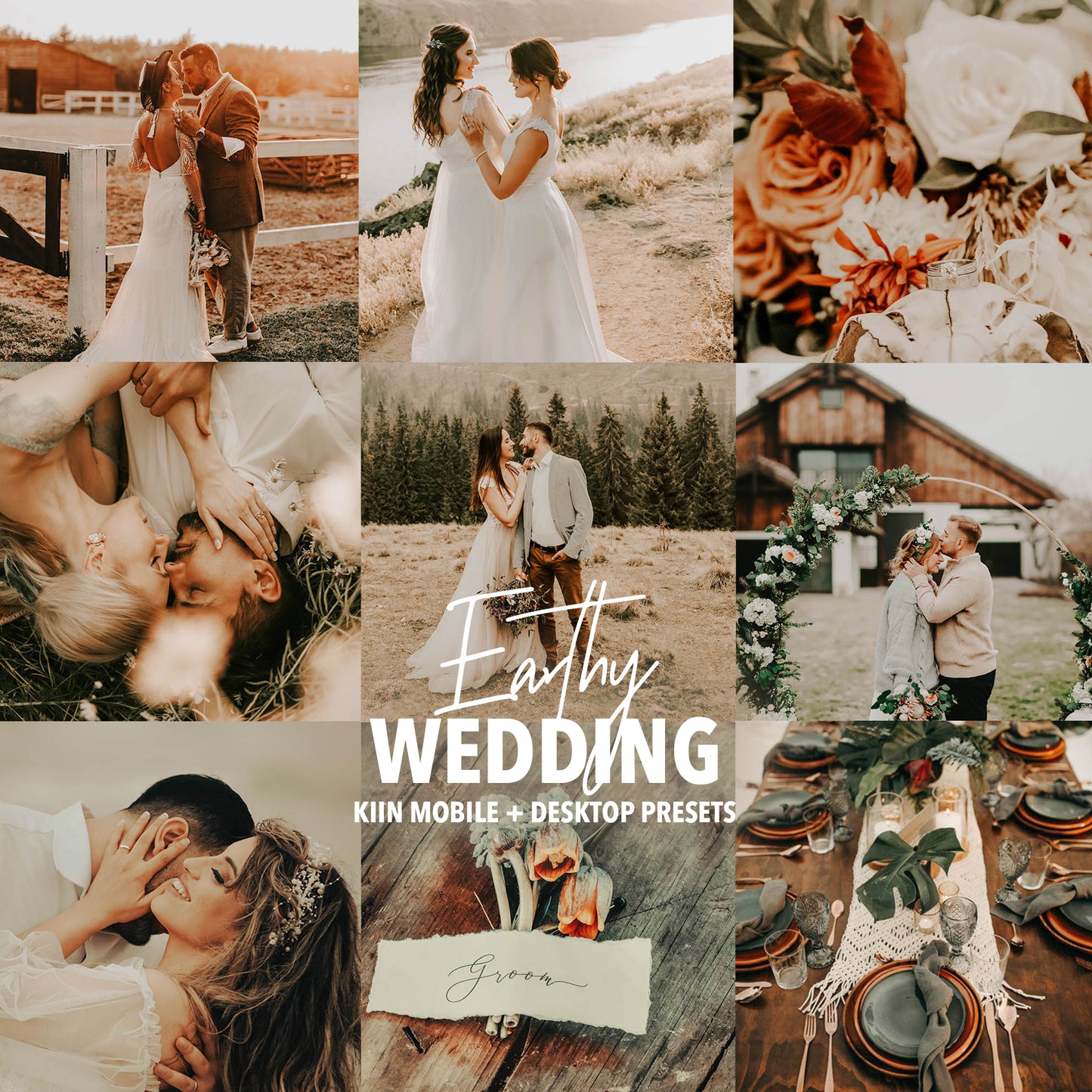 10 EARTHY WEDDING LIGHTROOM PRESETS