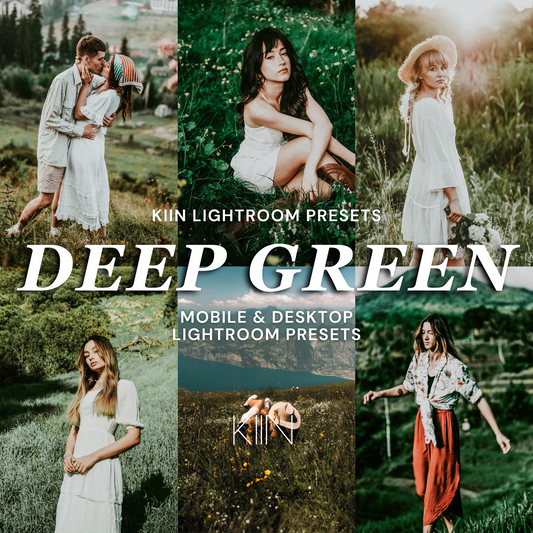 10 DEEP GREEN LIGHTROOM MOBILE & DESKTOP PRESETS