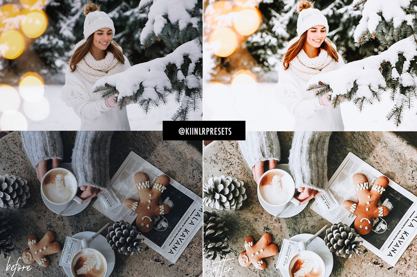 5 WINTER WONDERLAND LIGHTROOM MOBILE PRESETS - KIIN LIGHTROOM PRESETS