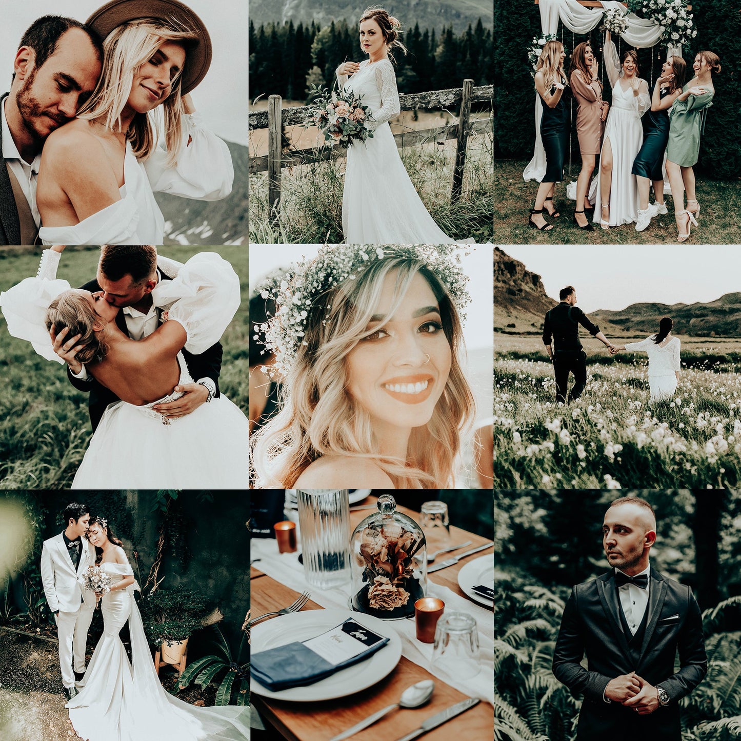 10 MOODY FOREST WEDDING LIGHTROOM MOBILE PRESETS