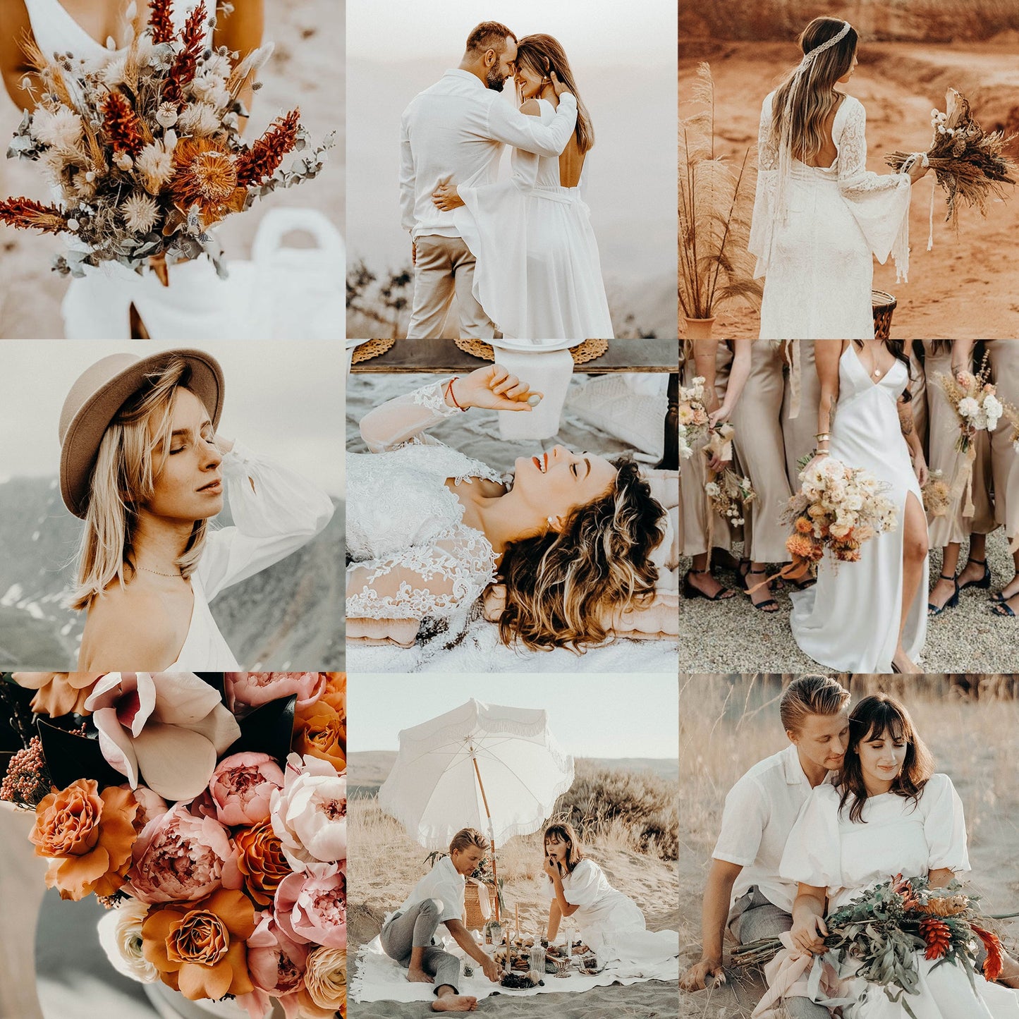 10 BOHO WEDDING LIGHTROOM MOBILE PRESETS